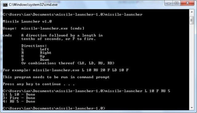 Screenshot of cmd-line
